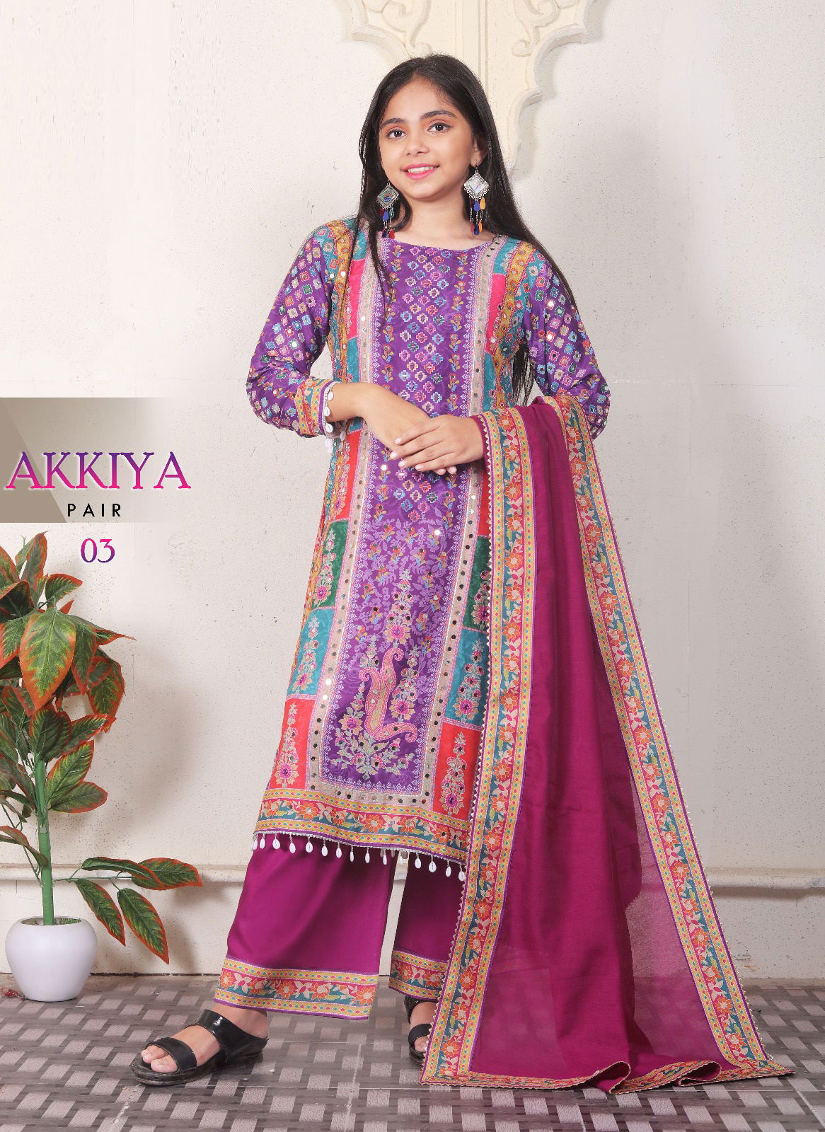 Akkiya By Arya Muslin Print Kids Wear Pakistani Suits Girls Wholesale Clothing Suppliers In India 